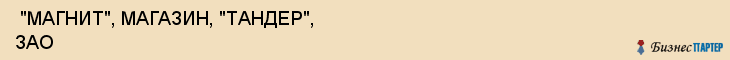  "МАГНИТ", МАГАЗИН, "ТАНДЕР", ЗАО , Самара