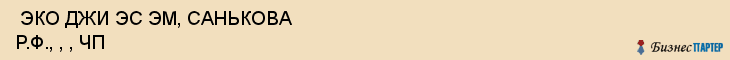  ЭКО ДЖИ ЭС ЭМ, САНЬКОВА Р.Ф., , , ЧП , Самара