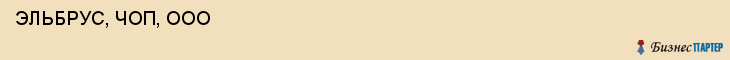  ЭЛЬБРУС, ЧОП, ООО , Самара
