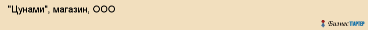 "Цунами", магазин, ООО , Самара