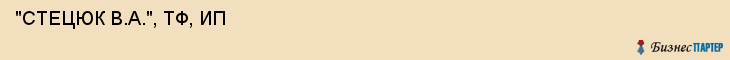  "СТЕЦЮК В.А.", ТФ, ИП , Самара