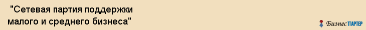  "Сетевая партия поддержки малого и среднего бизнеса" , Самара