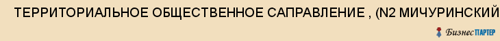  ТЕРРИТОРИАЛЬНОЕ ОБЩЕСТВЕННОЕ САПРАВЛЕНИЕ , (N2 МИЧУРИНСКИЙ , МОУ , Самара