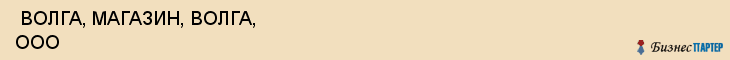  ВОЛГА, МАГАЗИН, ВОЛГА, ООО , Самара