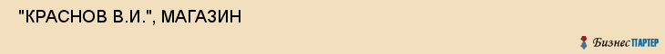  "КРАСНОВ В.И.", МАГАЗИН , Самара
