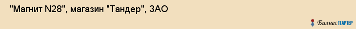  "Магнит N28", магазин "Тандер", ЗАО , Самара