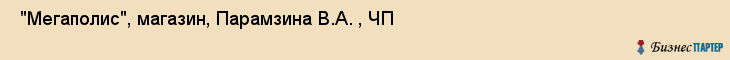  "Мегаполис", магазин, Парамзина В.А. , ЧП , Самара