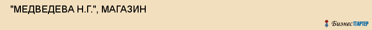  "МЕДВЕДЕВА Н.Г.", МАГАЗИН , Самара