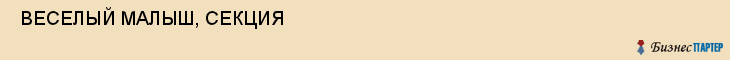  ВЕСЕЛЫЙ МАЛЫШ, СЕКЦИЯ , Самара