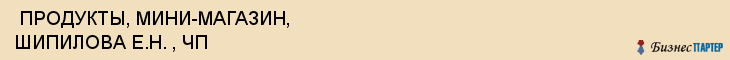  ПРОДУКТЫ, МИНИ-МАГАЗИН, ШИПИЛОВА Е.Н. , ЧП , Самара