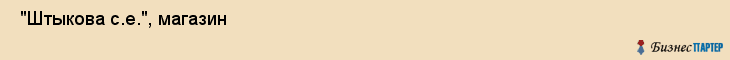  "Штыкова с.е.", магазин , Самара