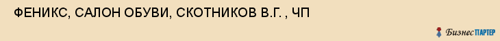  ФЕНИКС, САЛОН ОБУВИ, СКОТНИКОВ В.Г. , ЧП , Самара