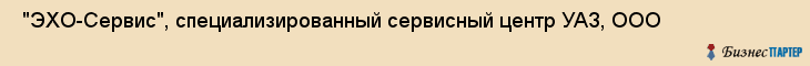  "ЭХО-Сервис", специализированный сервисный центр УАЗ, ООО , Самара