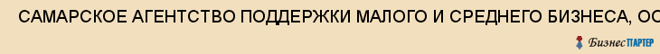  САМАРСКОЕ АГЕНТСТВО ПОДДЕРЖКИ МАЛОГО И СРЕДНЕГО БИЗНЕСА, ООО , Самара