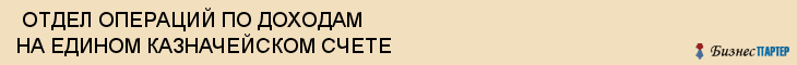  ОТДЕЛ ОПЕРАЦИЙ ПО ДОХОДАМ НА ЕДИНОМ КАЗНАЧЕЙСКОМ СЧЕТЕ , Самара