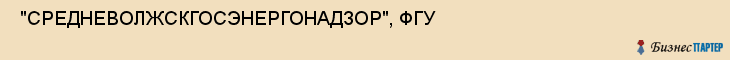  "СРЕДНЕВОЛЖСКГОСЭНЕРГОНАДЗОР", ФГУ , Самара